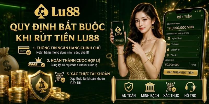 Các quy định bắt buộc khi thực hiện rút tiền tại LU88